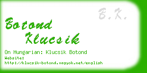 botond klucsik business card